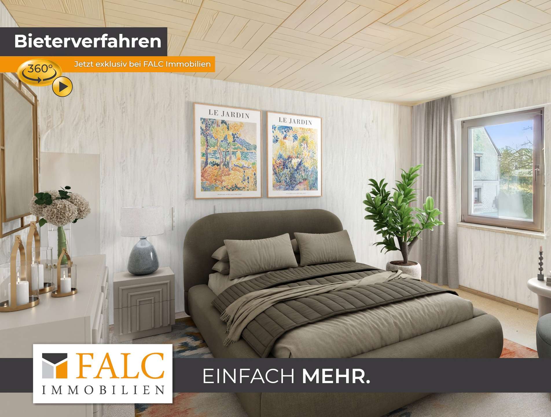 Schlafzimmer OG virtuell möbliert 